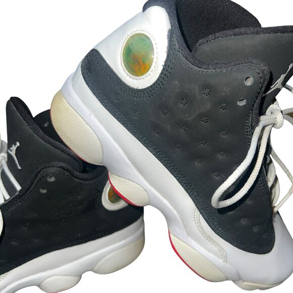 Nike Air Jordan Retro 6Y Girls Black Hyper Pink White 439358-008 B high top shoe - Picture 2 of 9